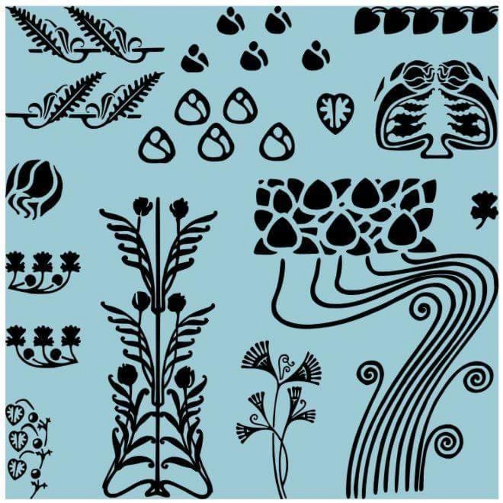 Alfonso Mucha Art Nouveau Acrylic Stamping Nail Art Plate